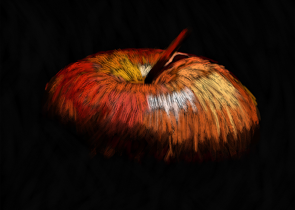 digital apple painting photoshop