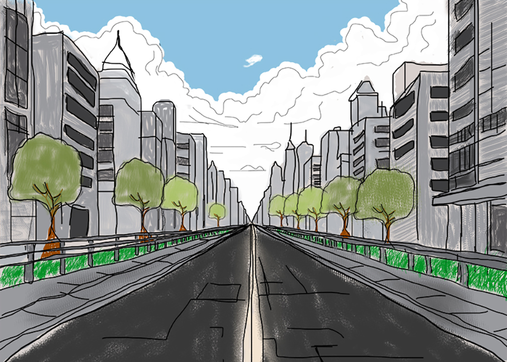 storyboard city drawing